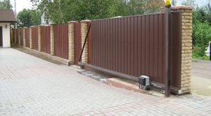 Откатные ворота под ключ 72000 руб. с электроприводом