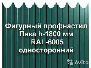 Фигурный профнастил Пика м rаl  односторонний фото  OsnovaZaborru
