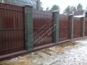 Забор из бетонных блоков спб