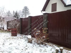 Столбы из наборных блоков забора-69