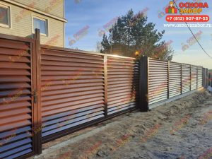 Откатные ворота жалюзи с автоматикой