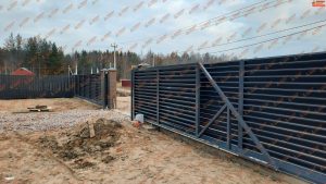 откатные ворота под ключ цена