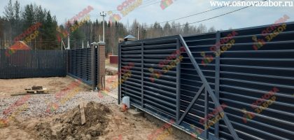 Откатные ворота под ключ цена СПб