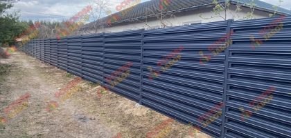 Забор горизонтальный штакетник шахматка Громово