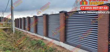 Кирпичные столбы клинкуерный кирпич жалюзи забор