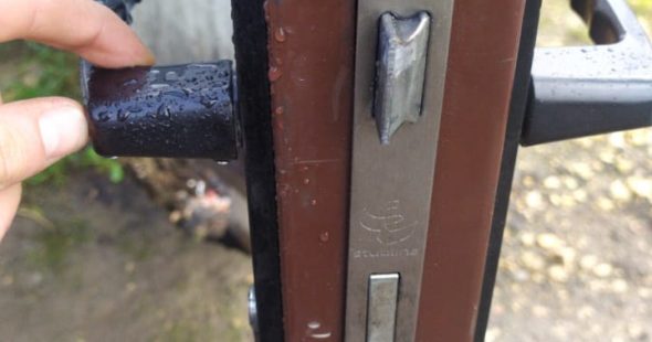 Замок стаблина для калитки уличный6