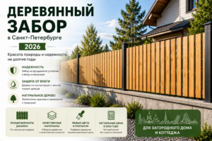 Деревянный забор в Санкт-Петербурге 2026