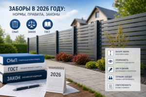 Заборы в 2026 году: нормы СНиП, ГОСТ и законодательные изменения