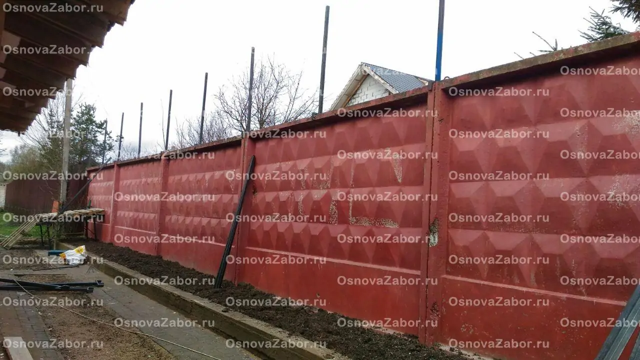 Наращивание забора на существующий из профлиста