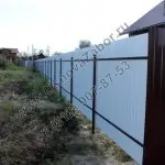 Установка забора из профлиста Коккорево откатные ворота фото  OsnovaZaborru
