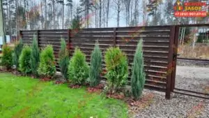 Забор горизонтальный штакетник  фото  OsnovaZaborru