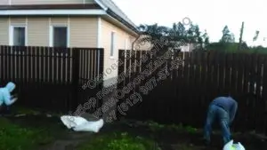 Калитка в рамке из штакетника, профиль 60х30