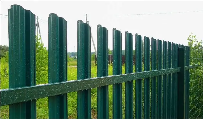 Комбинированный забор из металлического штакетника и сварной рулонной сетки Разметелево 2025 OsnovaZaborru Комбинированный забор из металлического штакетника и сварной рулонной сетки Разметелево фото OsnovaZaborru