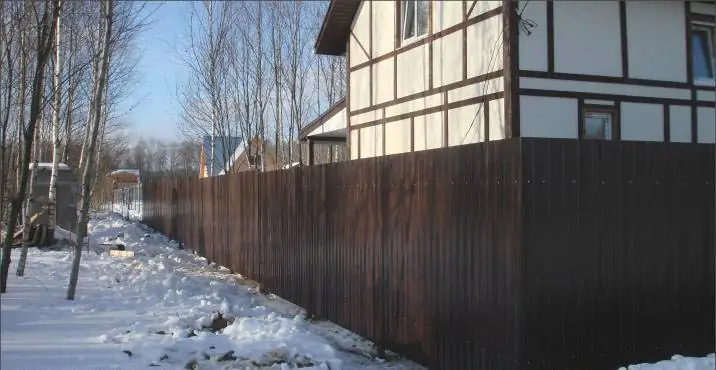 Забор из профнастила Ольгино фото  OsnovaZaborru