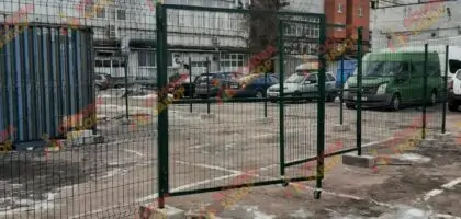 ворота распашные для временного огражлдения фото  OsnovaZaborru