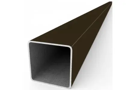 Столб для забора 50х50/2мм, h=4м порошковое покрытие, цвет тёмно серый RAL 7024