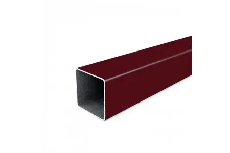 Столб для калитки, ППК-80х80/2мм, h=2м, цвет 3005 красное вино