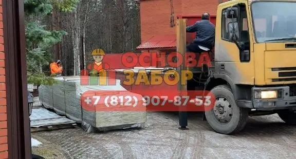 Бетонная площадка заливка Юкки  фото  OsnovaZaborru