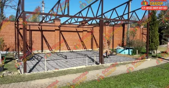 гараж из сэндвич панелей на две машины  фото  OsnovaZaborru