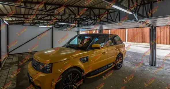 Гараж из сэндвич панелей на три автомобиля Юкки  фото  OsnovaZaborru