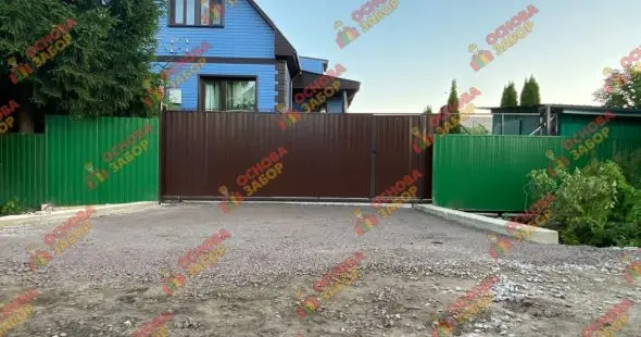 Обустройство въезда через канаву Новосаратовка  фото  OsnovaZaborru